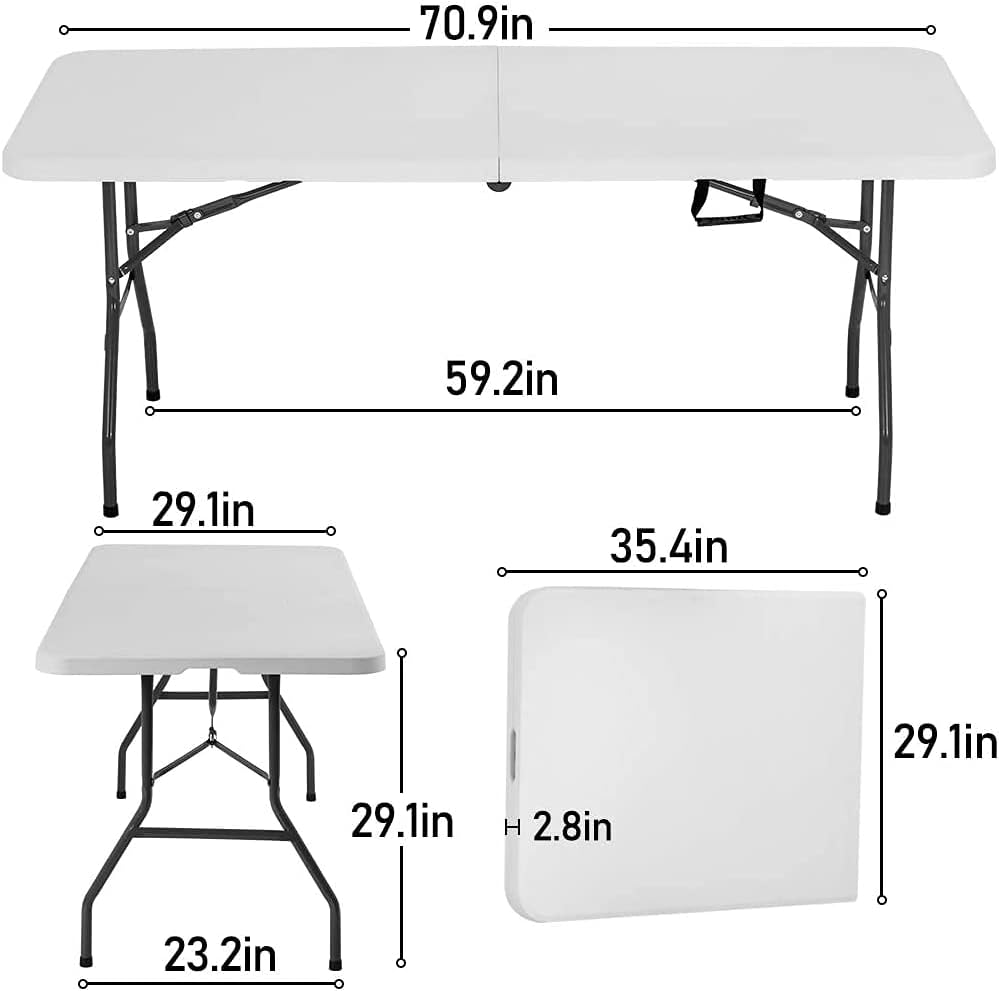 Foldable Outdoor Party Table - White