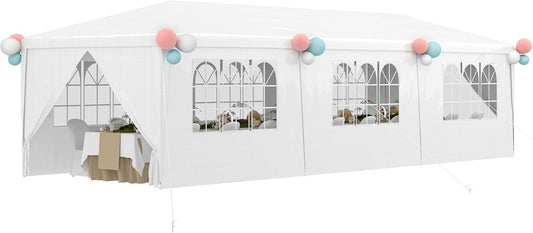 10x30 Ft Outdoor Party Tent with Removable Walls and Windows